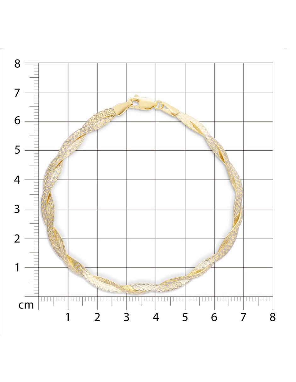 Pulsera de oro 14 K con acabado pulido 4
