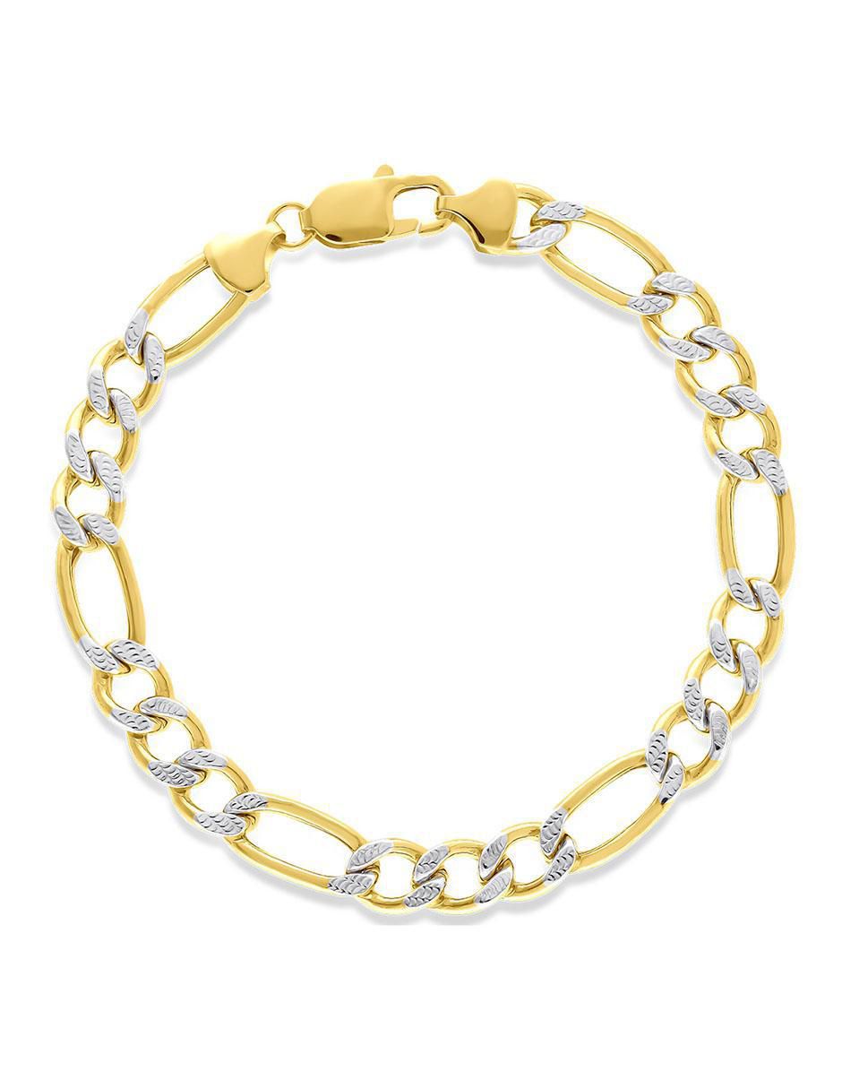 Pulsera de oro 14 K con acabado brillante