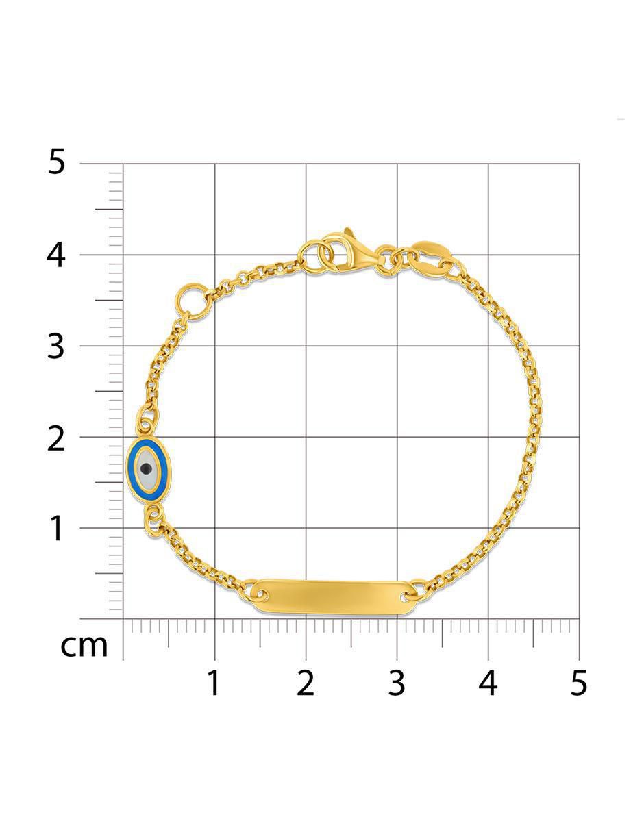 Esclava de oro 14 k con acabado brillante 4