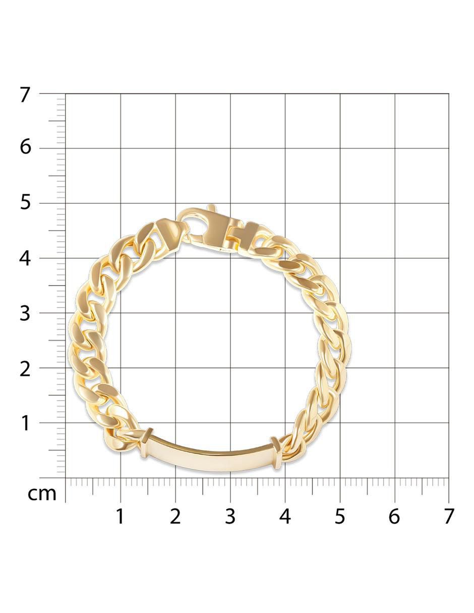 Esclava de oro 14 K con acabado pulido 4
