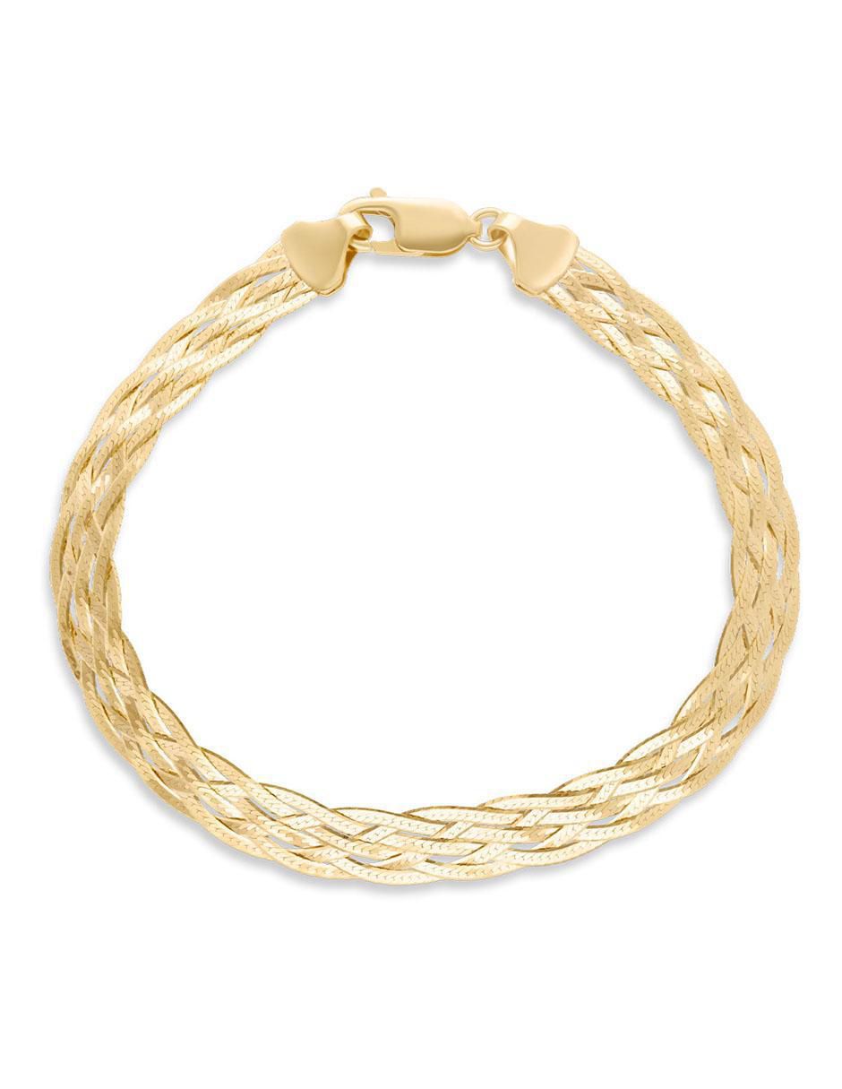 Pulsera de oro 14 K con acabado brillante Pulsera de oro 14 K con acabado brillante
