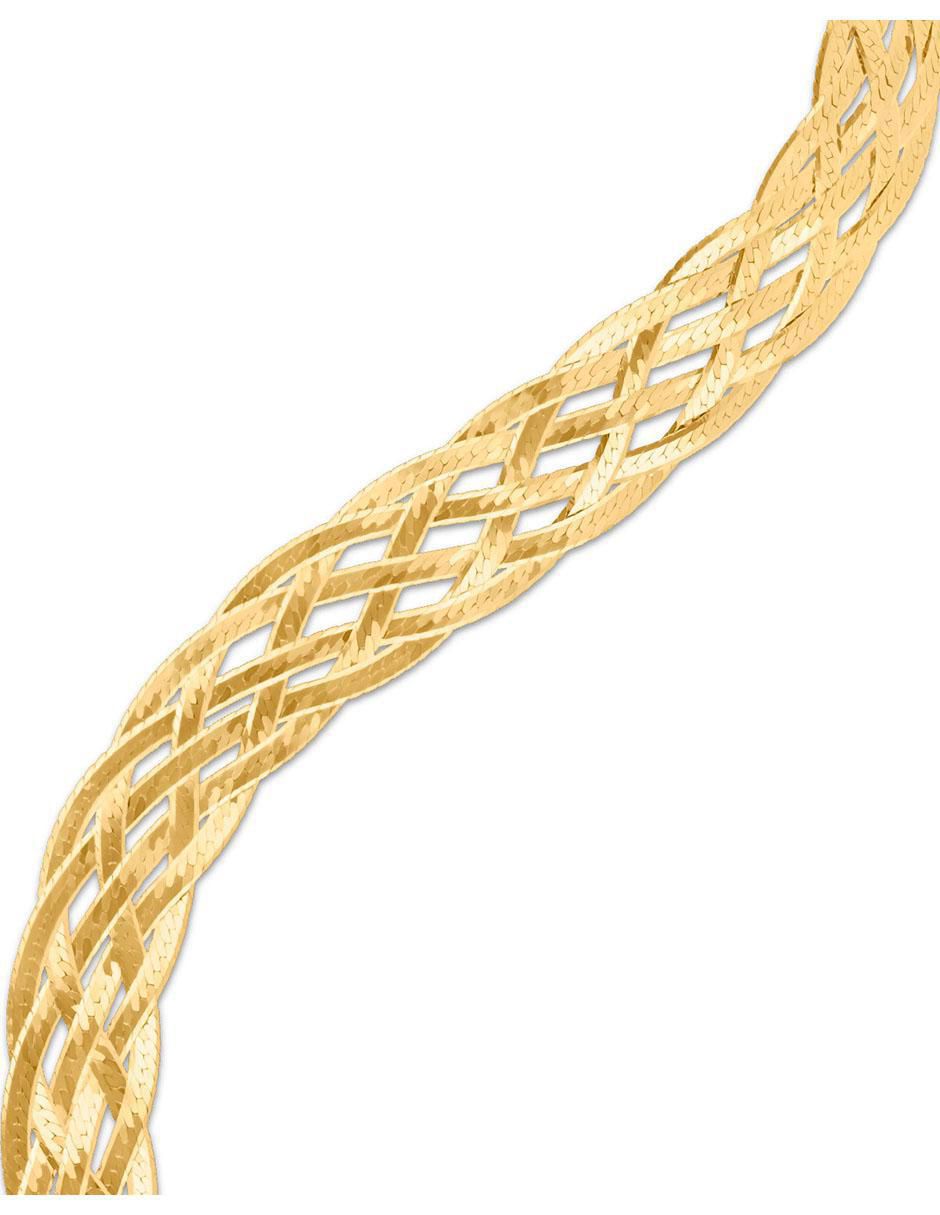 Pulsera de oro 14 K con acabado brillante 2