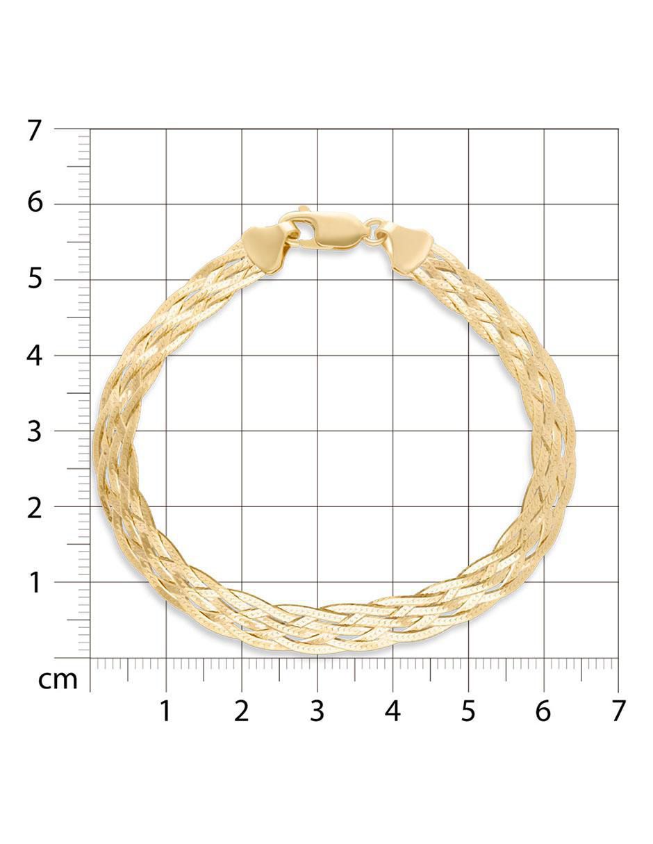 Pulsera de oro 14 K con acabado brillante 4