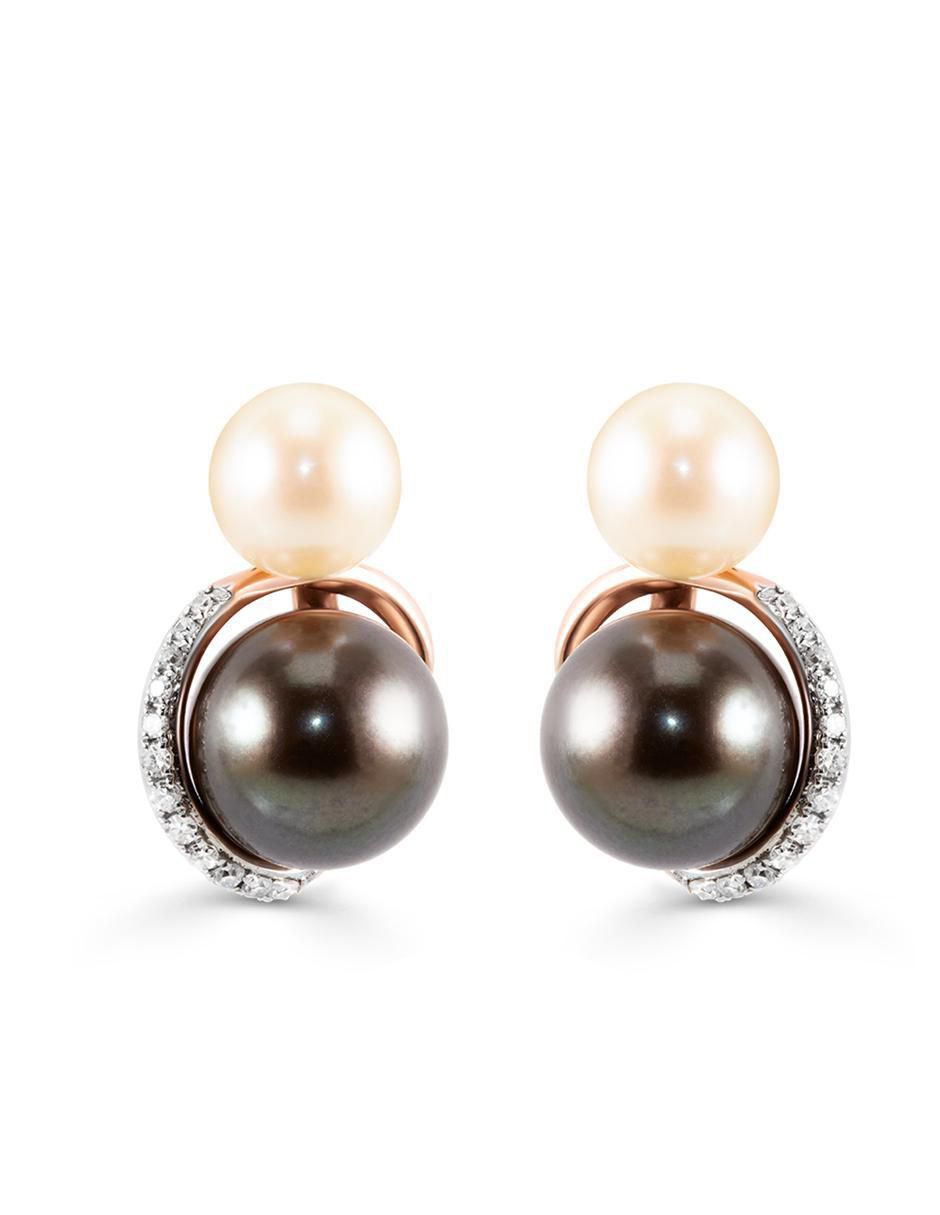 Aretes de esfera de oro con acabado brillante diamante