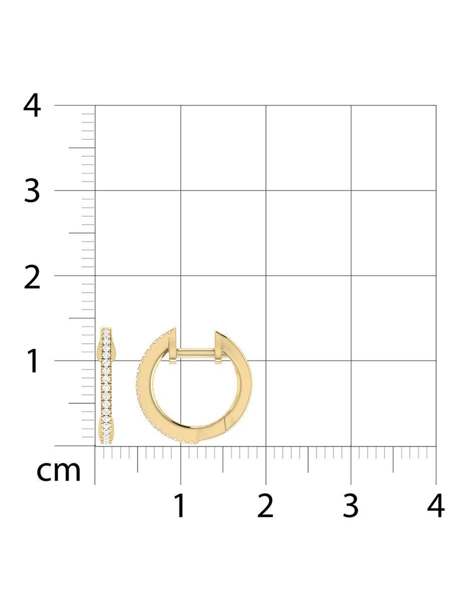 Aretes circulares de oro con acabado diamantado diamante 5