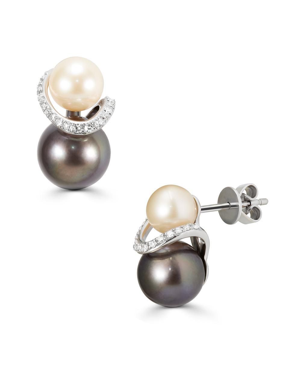Aretes de esfera de oro con acabado brillante diamante 2