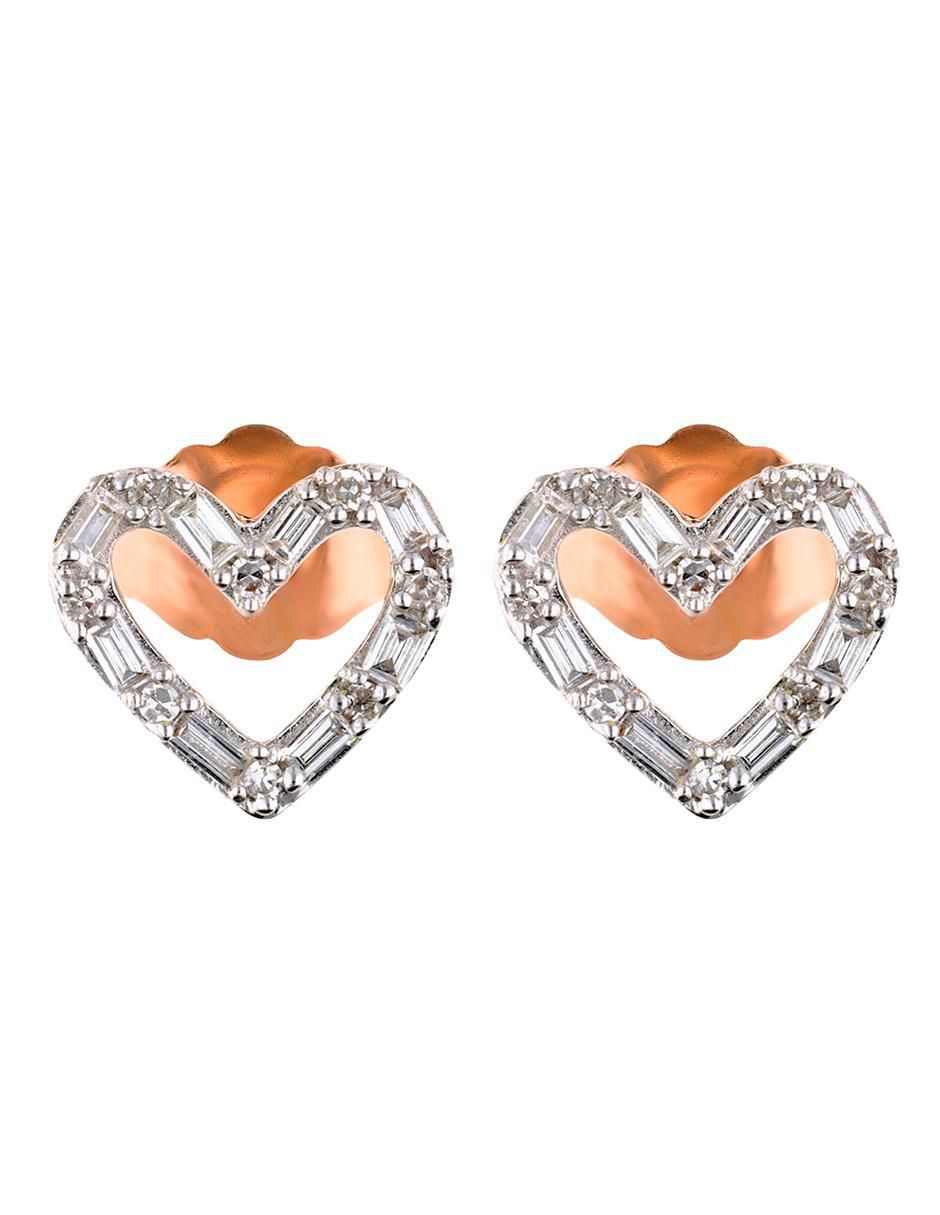 Broqueles de corazón de oro con acabado diamantado diamante Broqueles de corazón de oro con acabado diamantado diamante