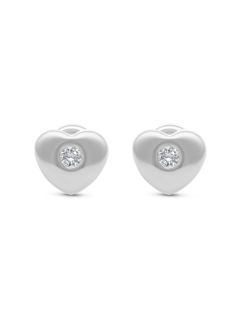 Broqueles de corazón de oro diamante Broqueles de corazón de oro diamante