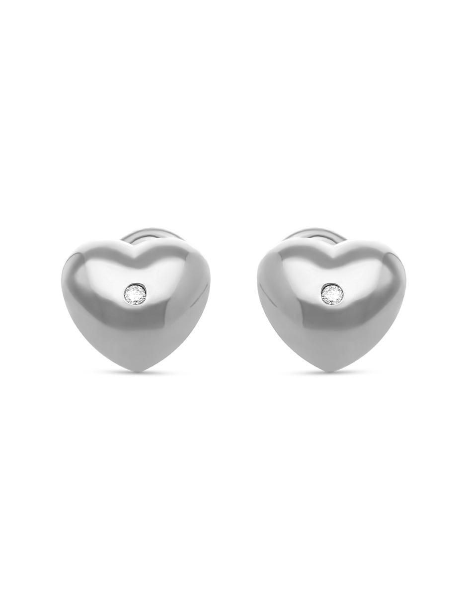 Broqueles de corazón de oro diamante