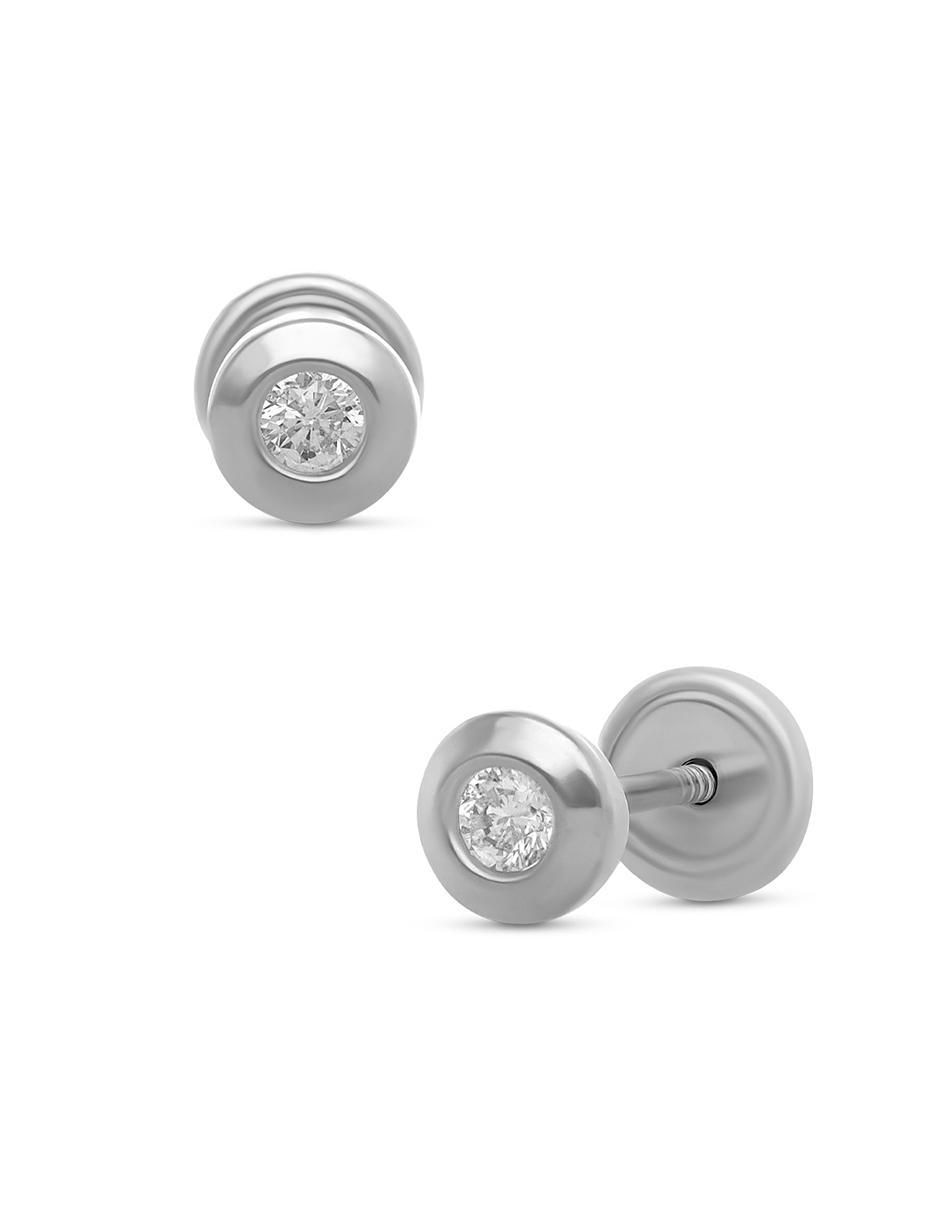 Broqueles circulares de oro diamante 2