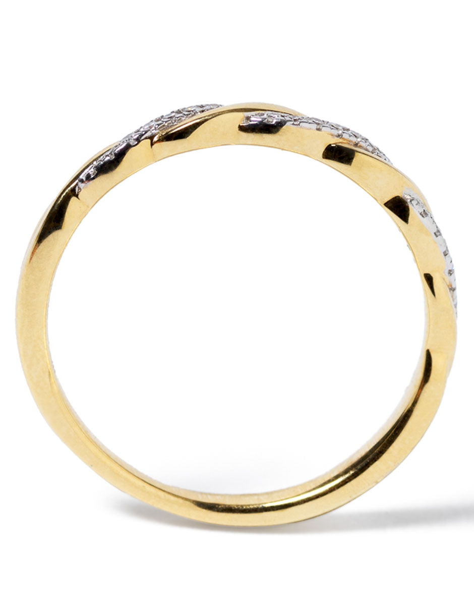 Churumbela de oro amarillo 14 k diamante 3