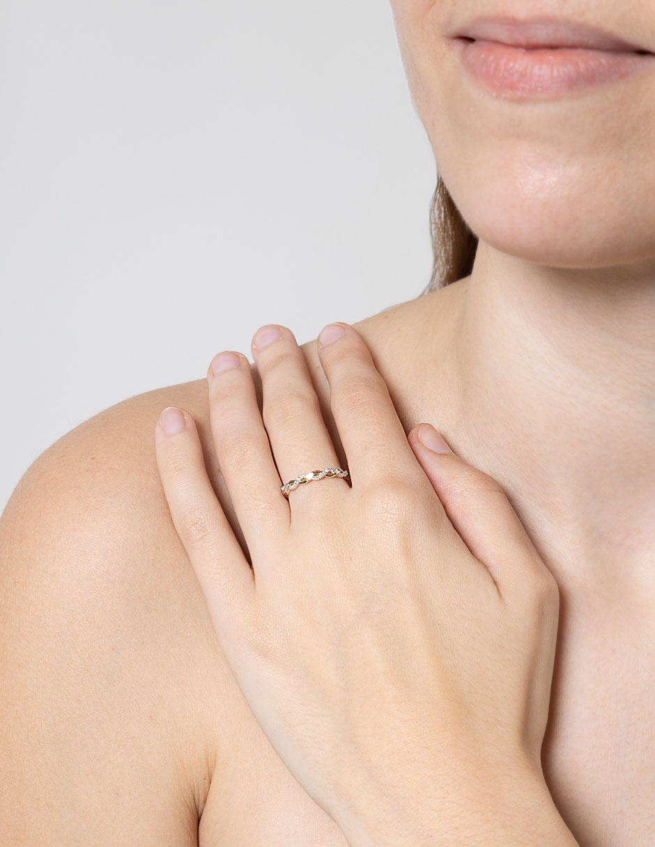 Churumbela de oro 14 k diamante 4