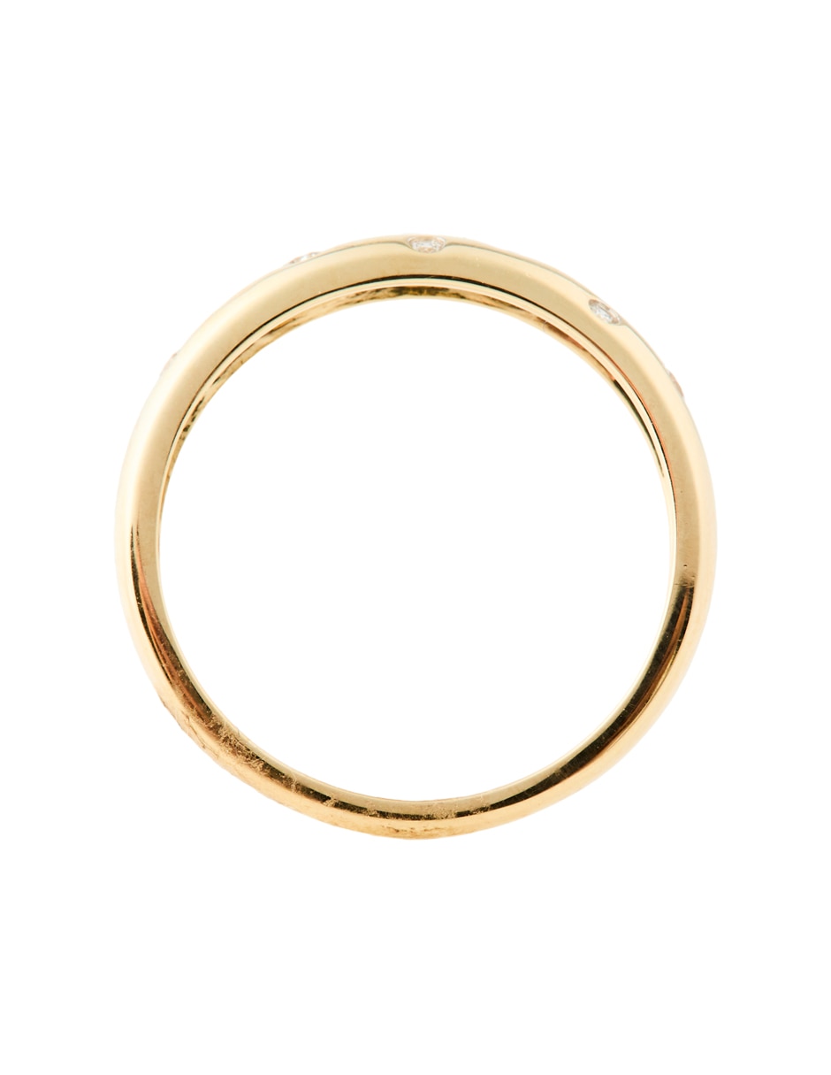 Anillo con gema 14 k de oro diamante pulido 2