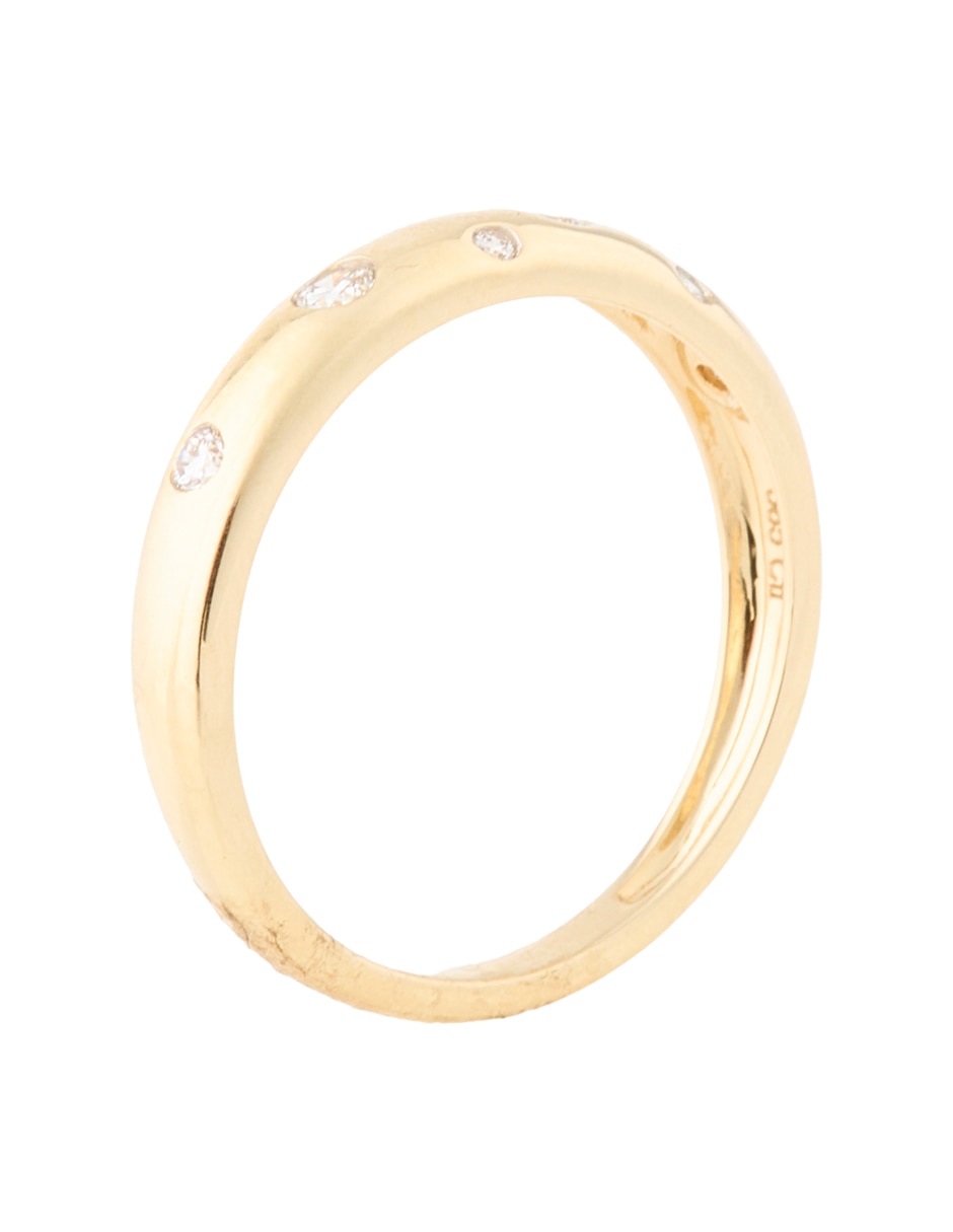 Anillo con gema 14 k de oro diamante pulido 3