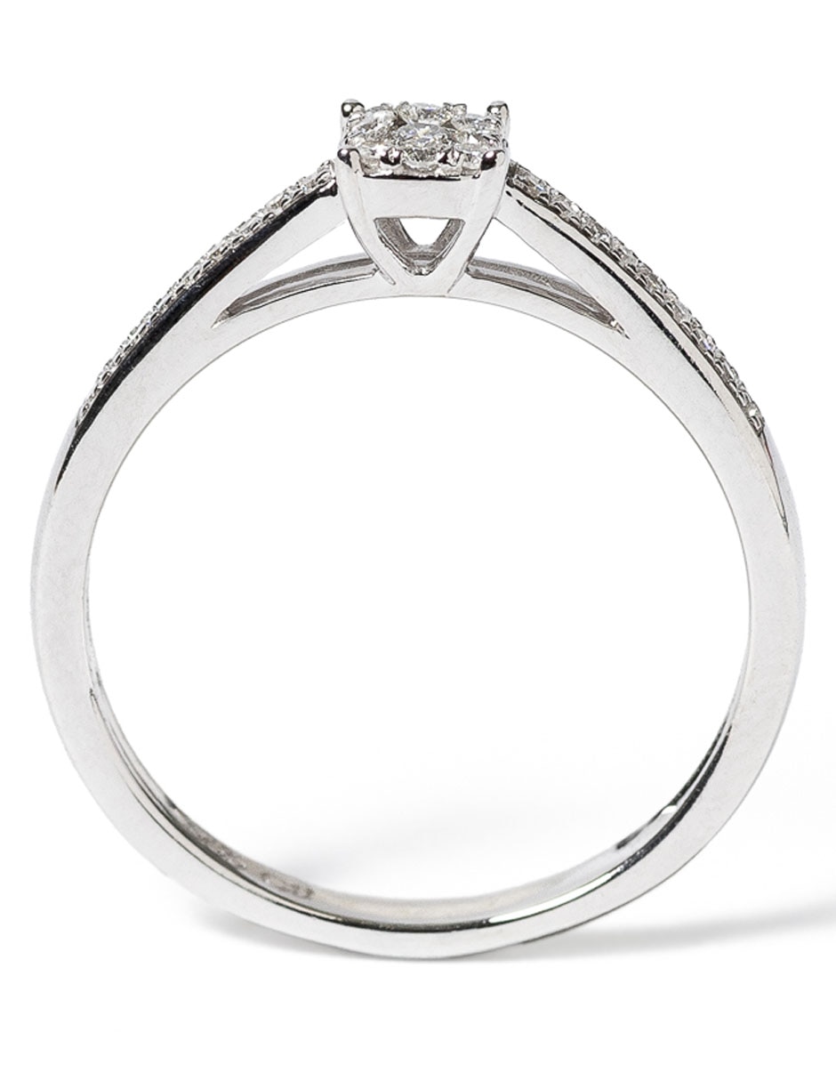Anillo con gema 14 k de oro diamante pulido 3