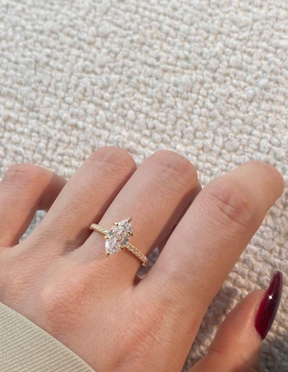 Anillo de compromiso de plata P 925 Selena zirconia 3