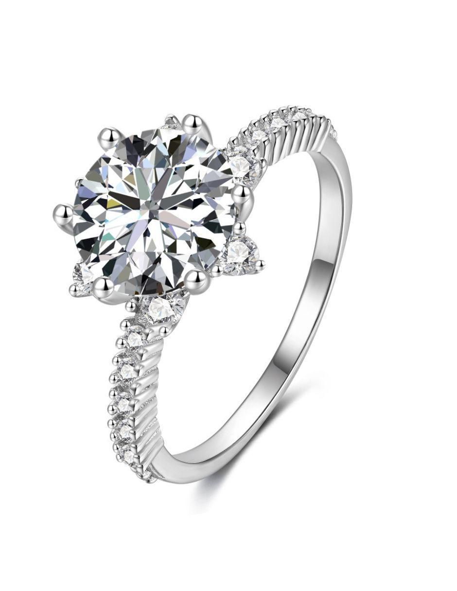Anillo de compromiso de plata P 925 Lumine zirconia