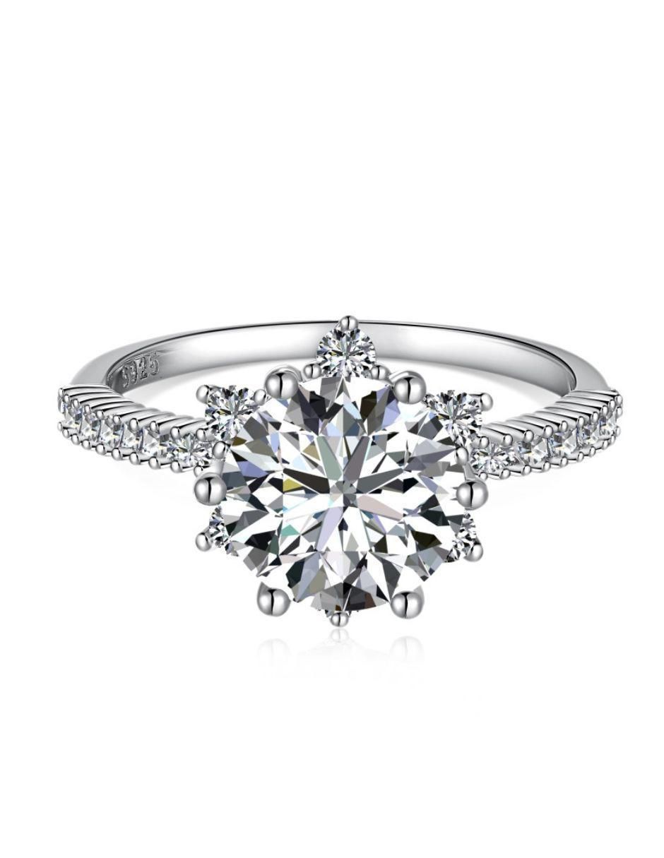 Anillo de compromiso de plata P 925 Lumine zirconia 2