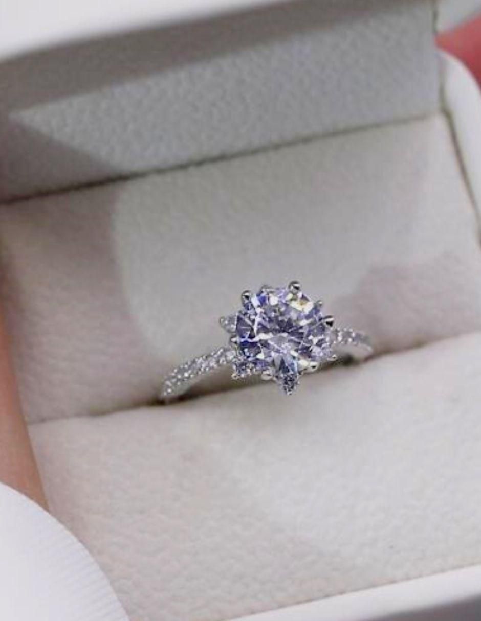 Anillo de compromiso de plata P 925 Lumine zirconia 3