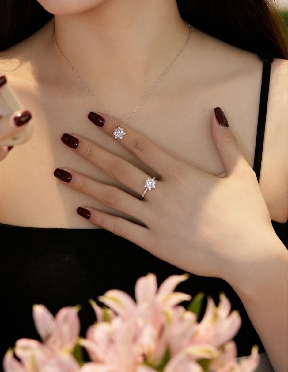 Anillo de compromiso de plata P 925 Lumine zirconia 4