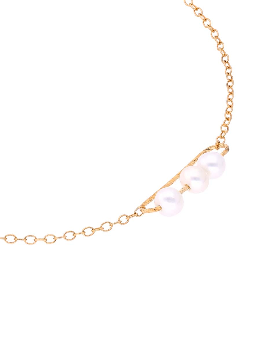 Brazalete de oro amarillo 14 K con acabado brillante 2