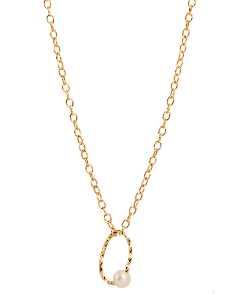 Collar ovalado de oro 14 K
