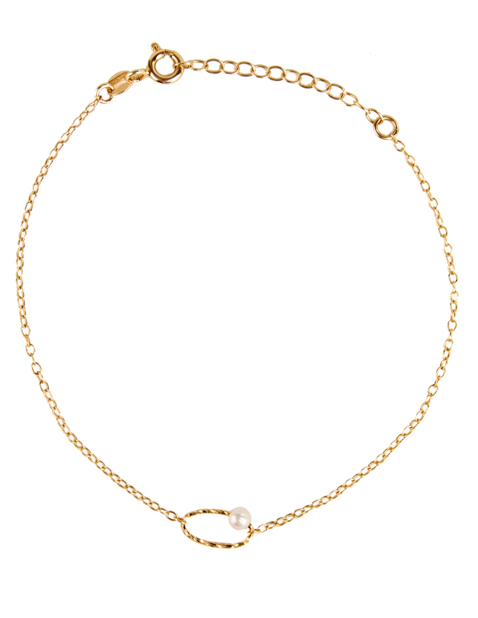 Pulsera de oro 14 k con acabado pulido