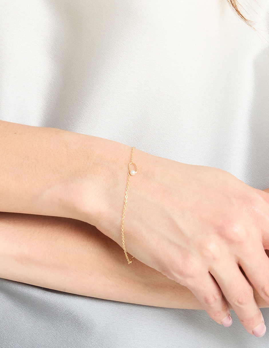 Pulsera de oro 14 k con acabado pulido 3