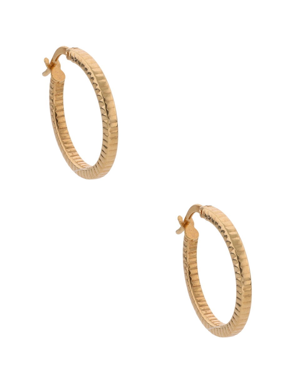 Arracadas de oro 14 K con acabado brillante 2
