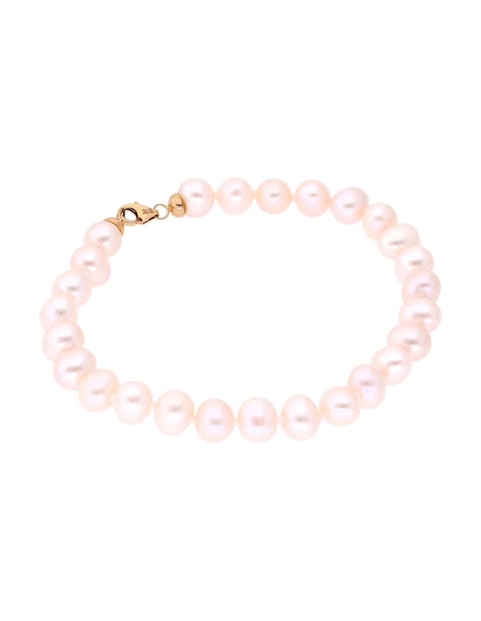 Pulsera de oro con perla 14 k