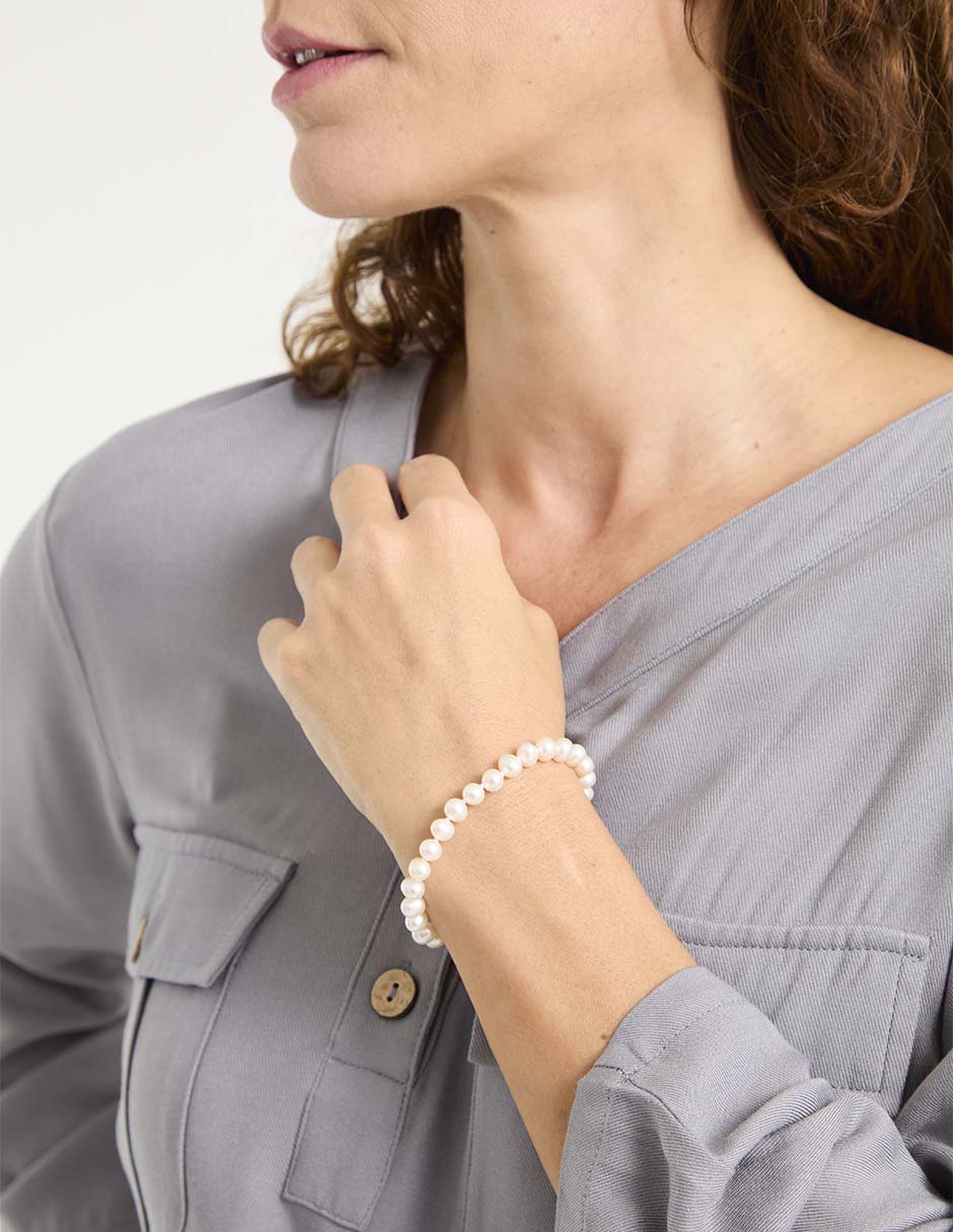 Pulsera de oro con perla 14 k 3