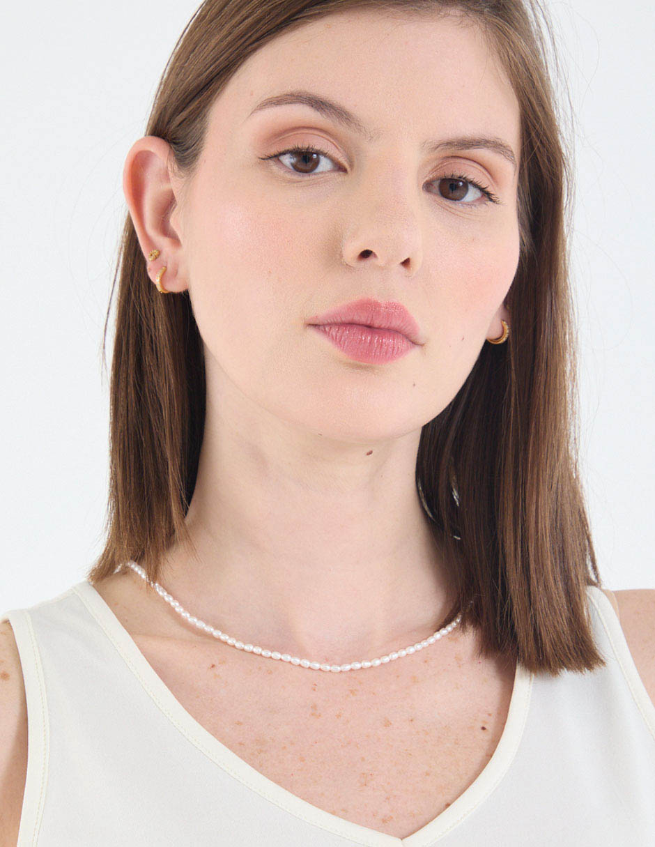 Collar ovalado Necklace de oro 14 K 3