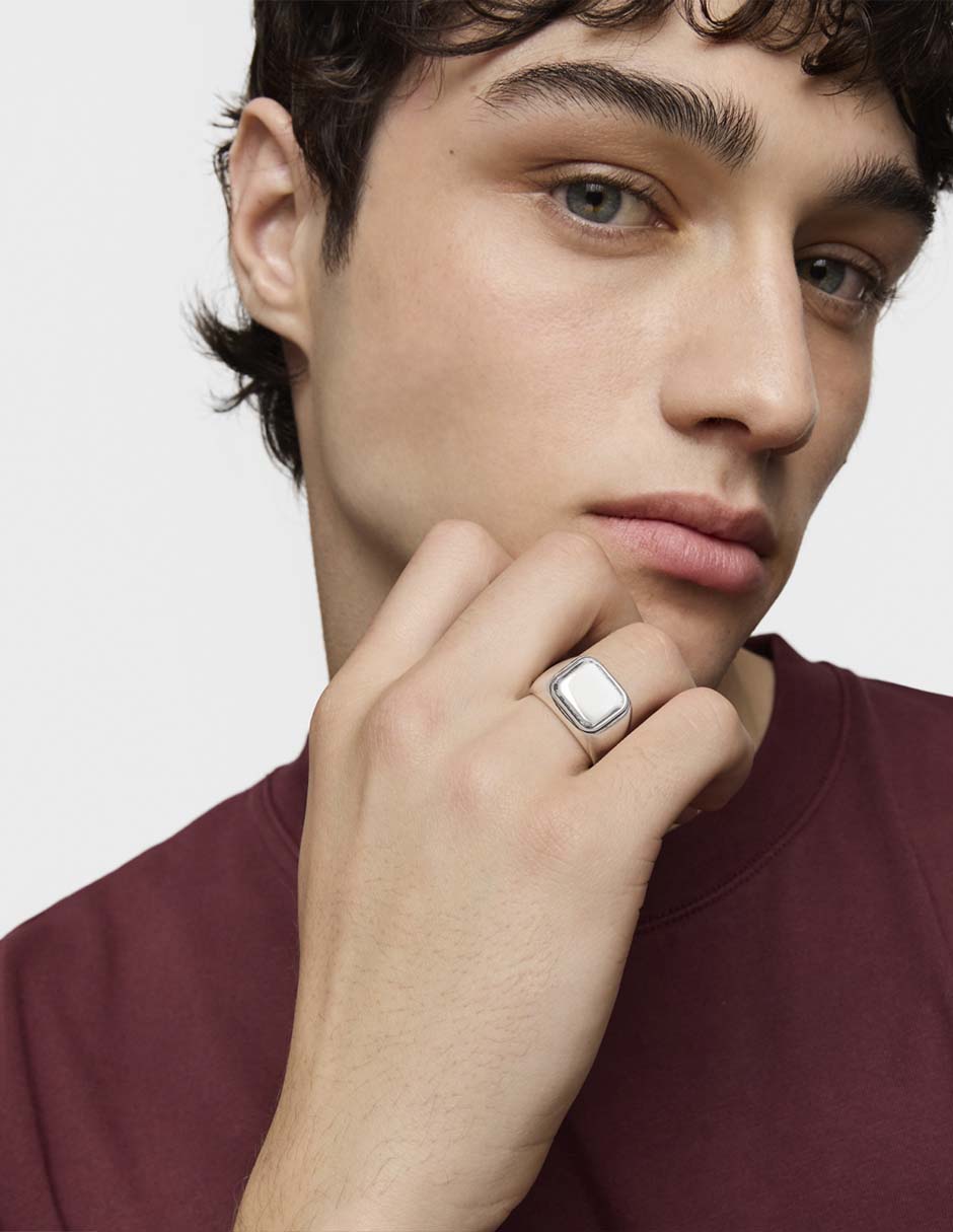 Anillo Man P 925 de plata brillante 5