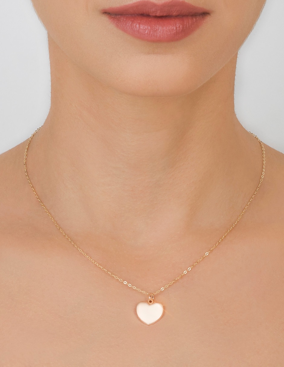 Dije de corazón de oro rosa 14 K 2