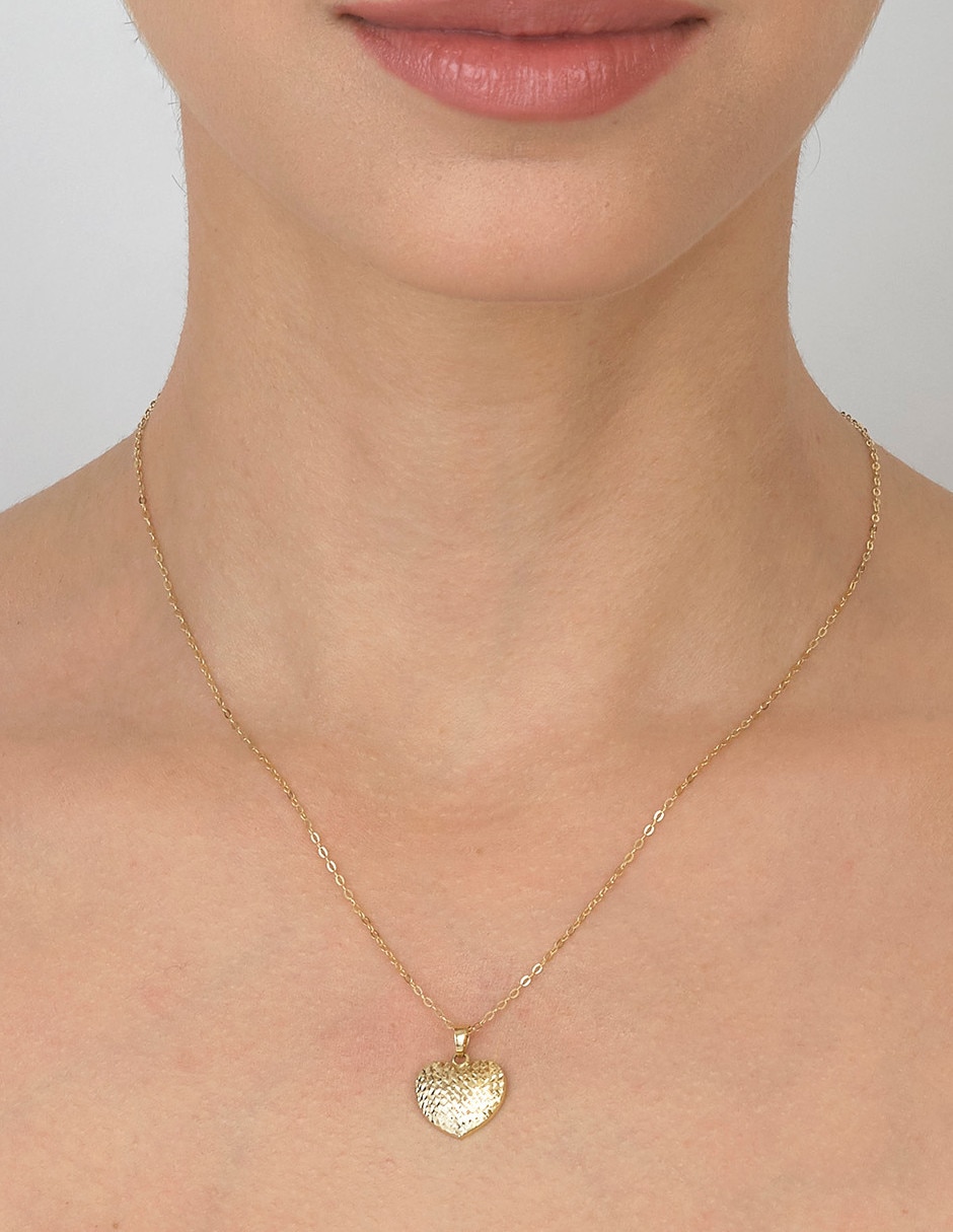 Dije de corazón de oro 14 K 2
