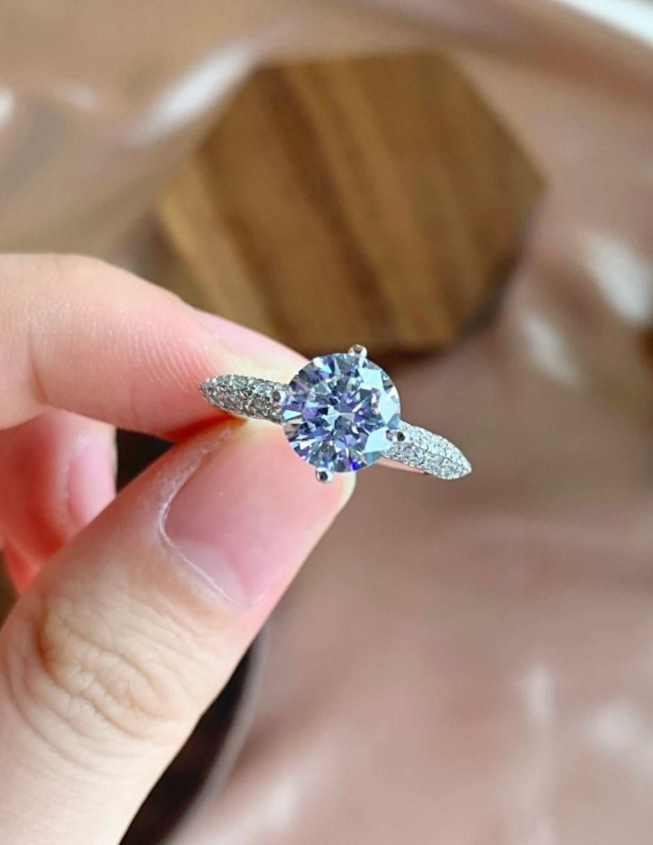 Anillo de compromiso de plata P 925 Esplandor zirconia 2