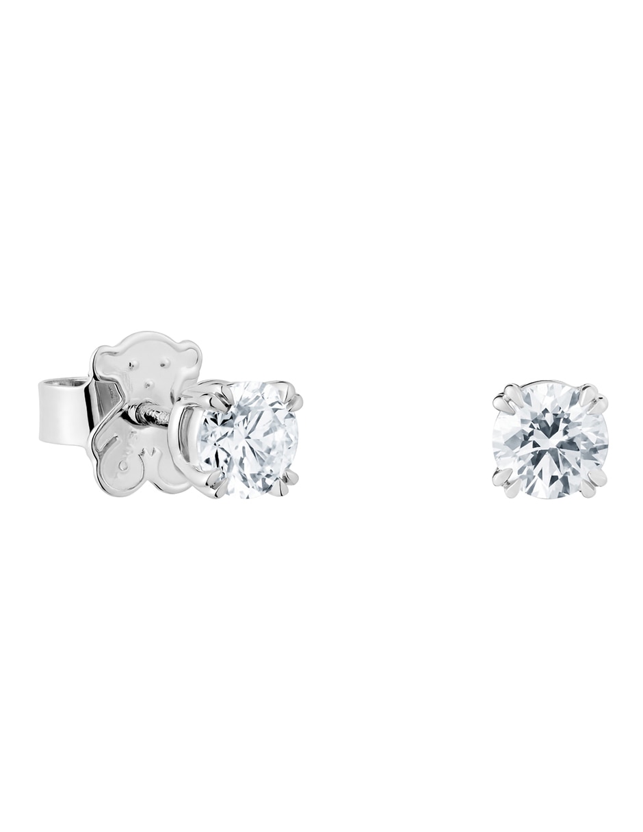 Aretes circulares Essentials Lgd con acabado brillante diamante Aretes circulares Essentials Lgd con acabado brillante diamante