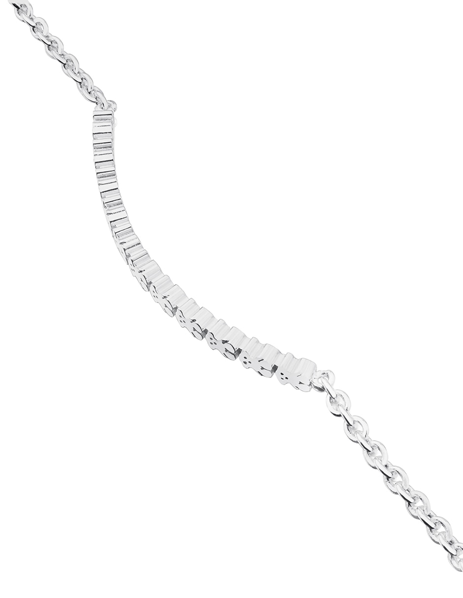 Pulsera de plata P 925 Straight con acabado liso 3