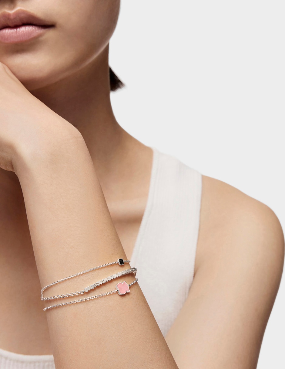 Pulsera de plata P 925 Straight con acabado liso 4