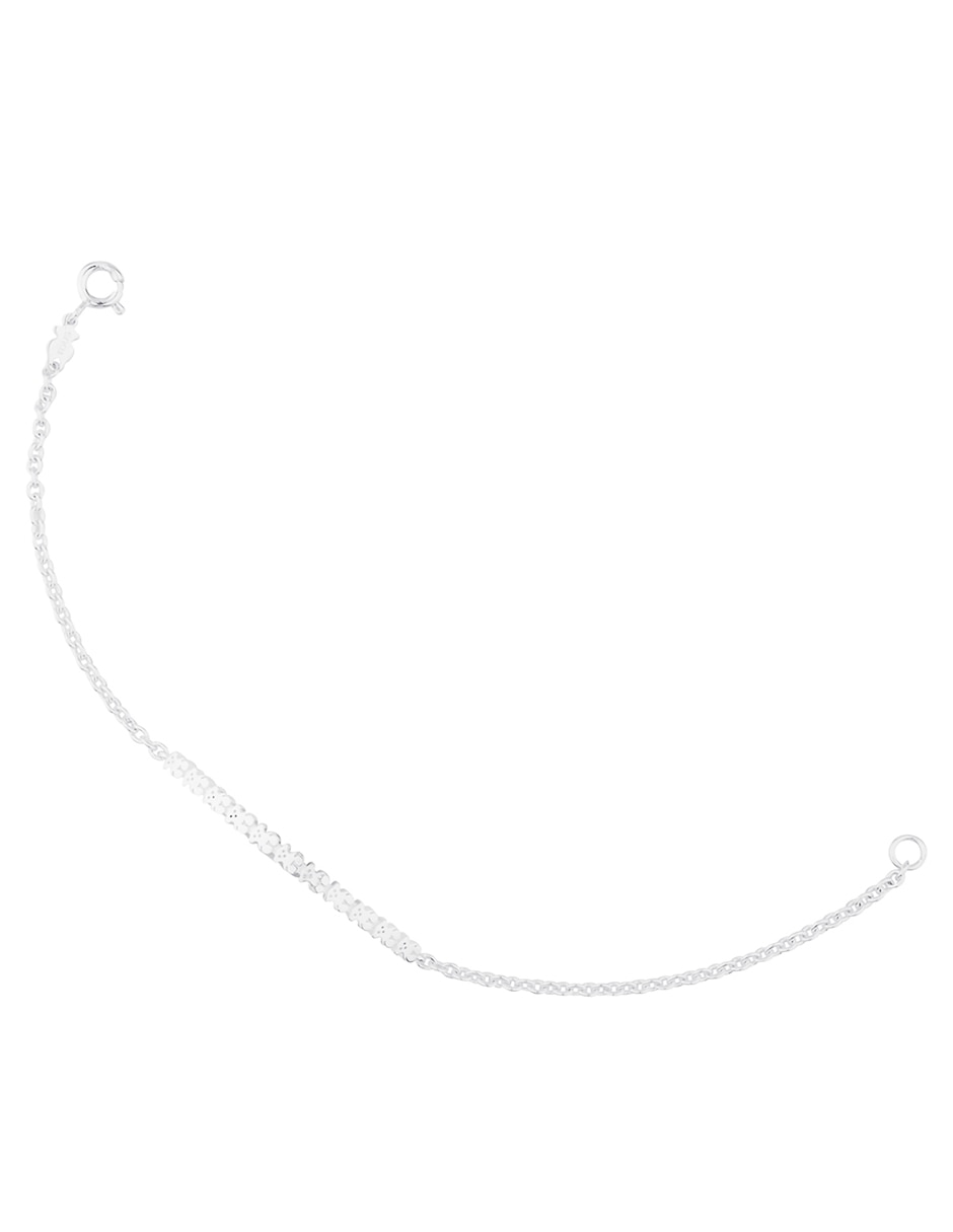Pulsera de plata P 925 Straight con acabado liso 5