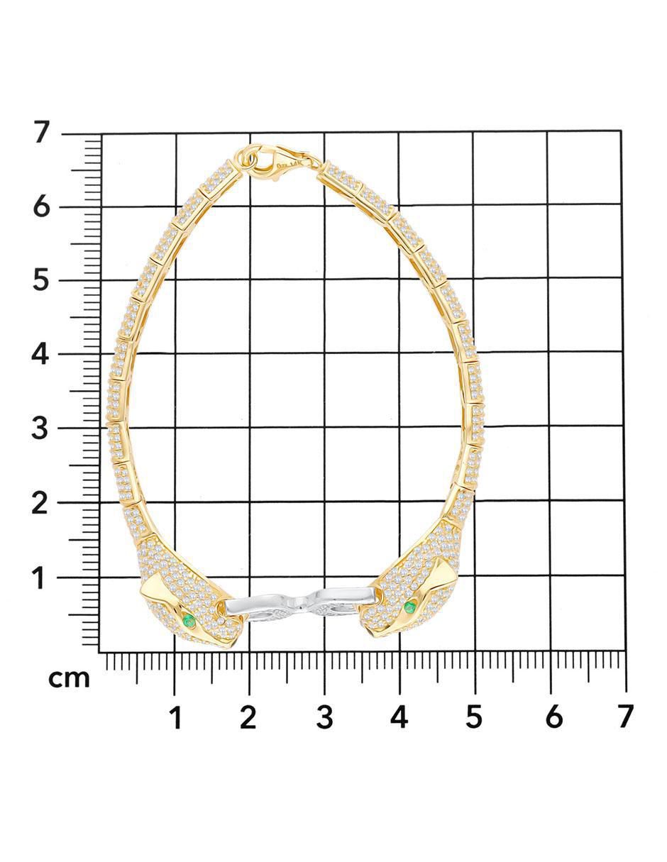 Pulsera de oro 14 K con acabado brillante 3