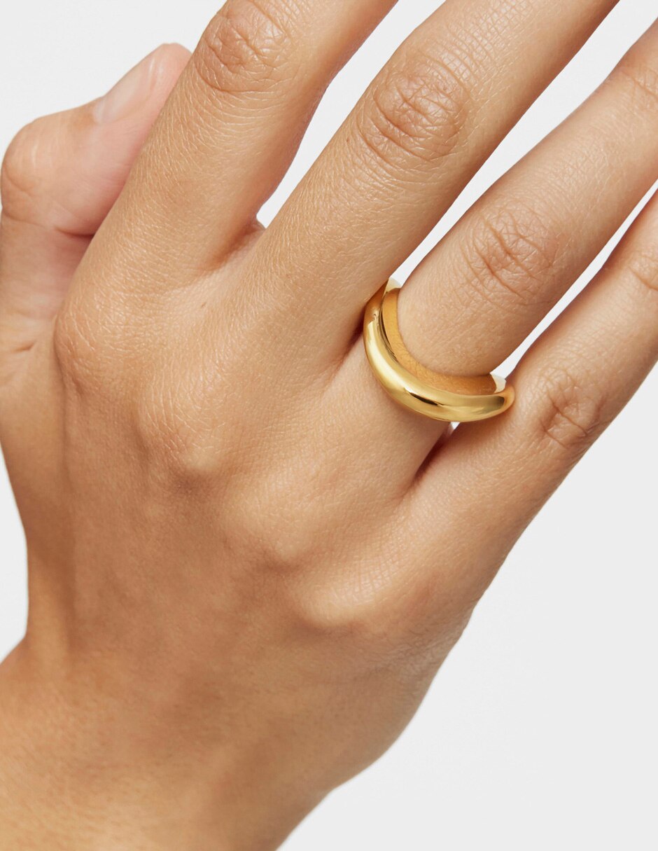 Anillo Galia Basics de plata P 925 con acabado baño de oro 6