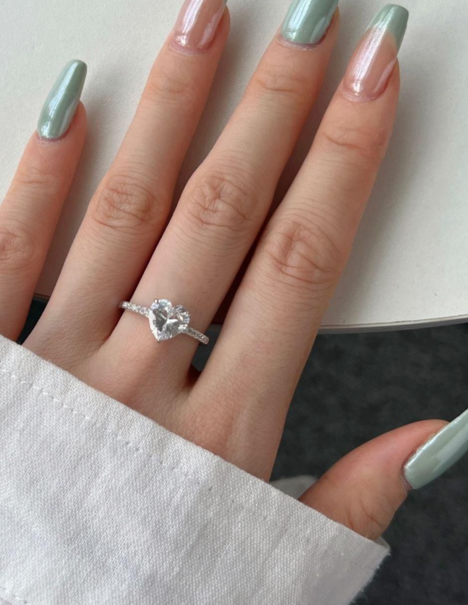 Anillo de compromiso de plata P 925 Shhhh zirconia 6