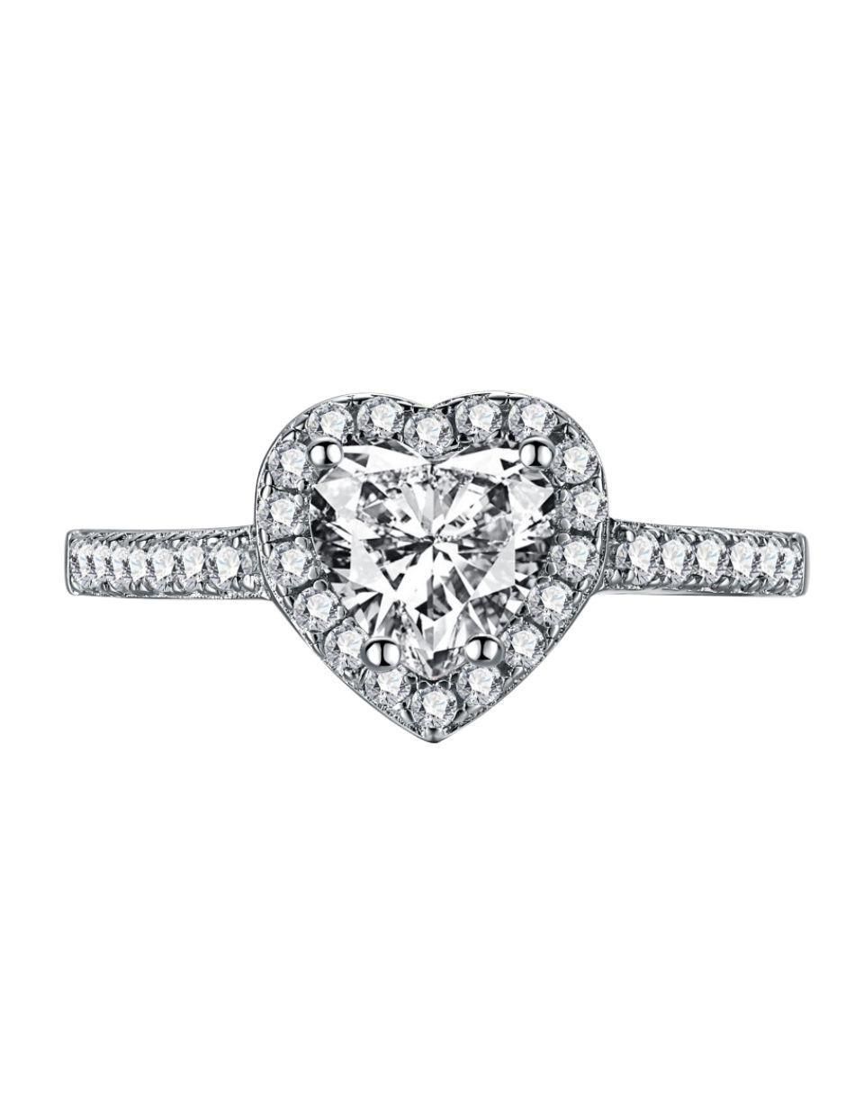 Anillo de compromiso de plata P 925 Eterno zirconia