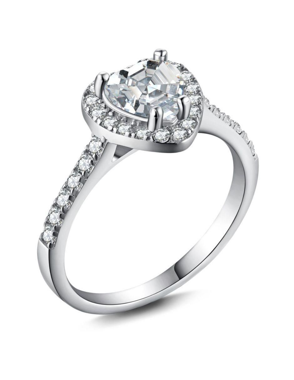 Anillo de compromiso de plata P 925 Eterno zirconia 2