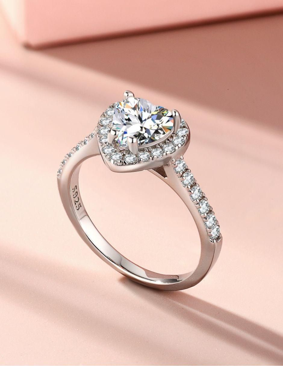 Anillo de compromiso de plata P 925 Eterno zirconia 4