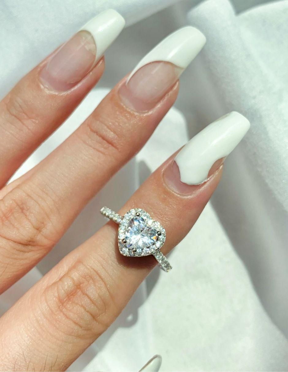 Anillo de compromiso de plata P 925 Eterno zirconia 6