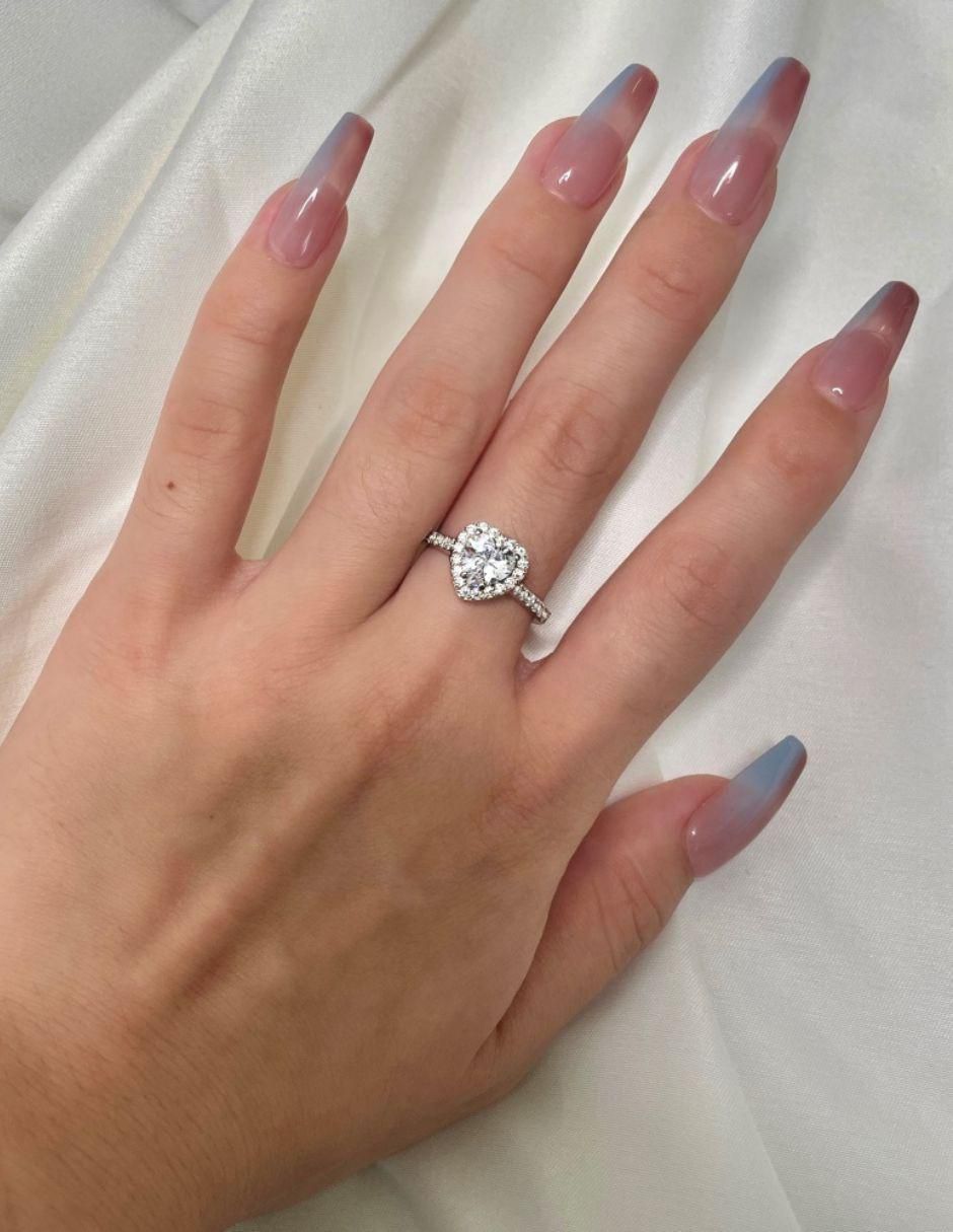 Anillo de compromiso de plata P 925 Eterno zirconia 7