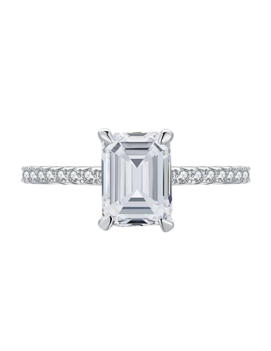 Anillo de compromiso de plata P 925 Spiegel zirconia