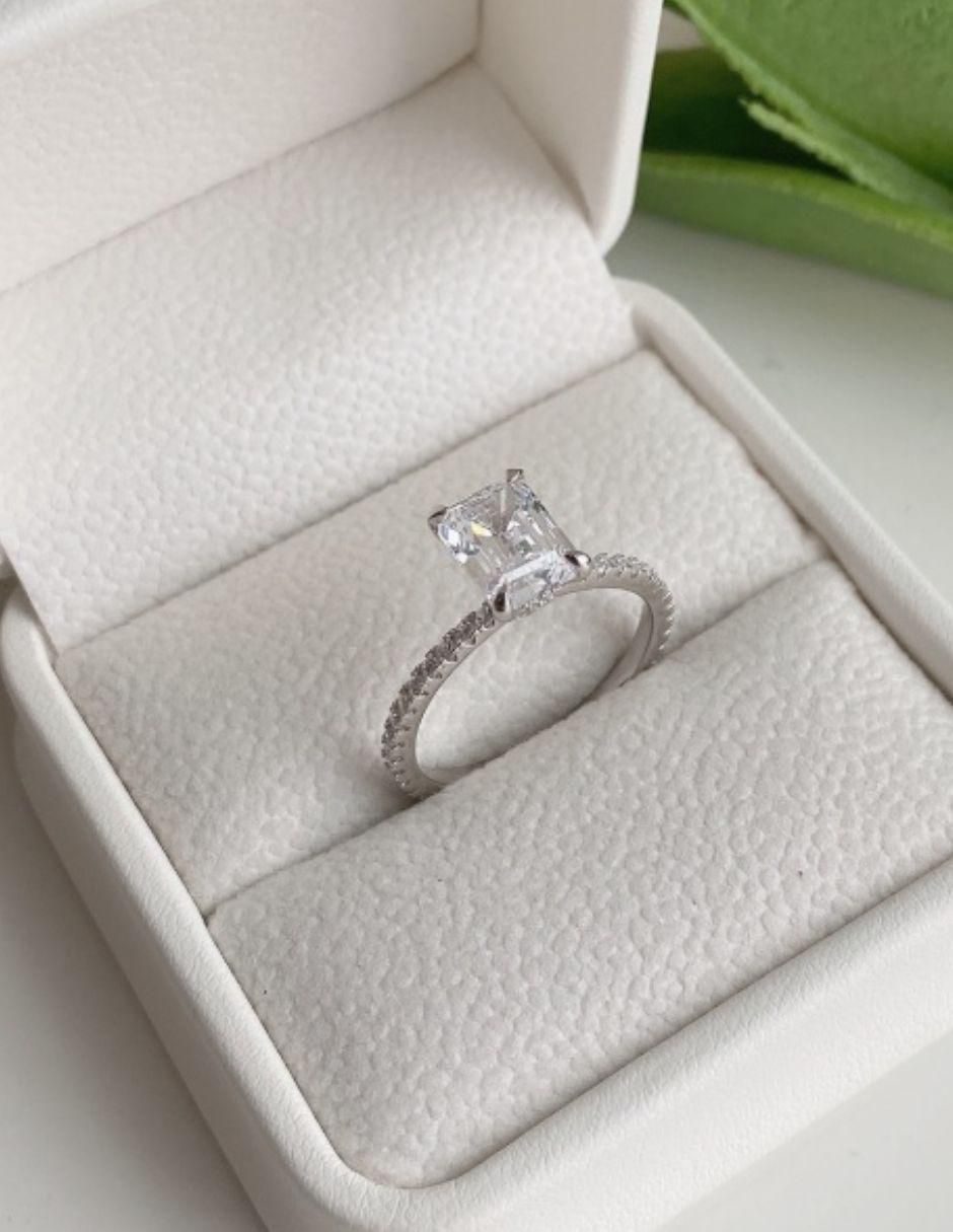Anillo de compromiso de plata P 925 Spiegel zirconia 4